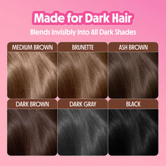 Not Your Mother's Clean Freak dark hair dry shampoo powder marine algae oil absorption continues after application.