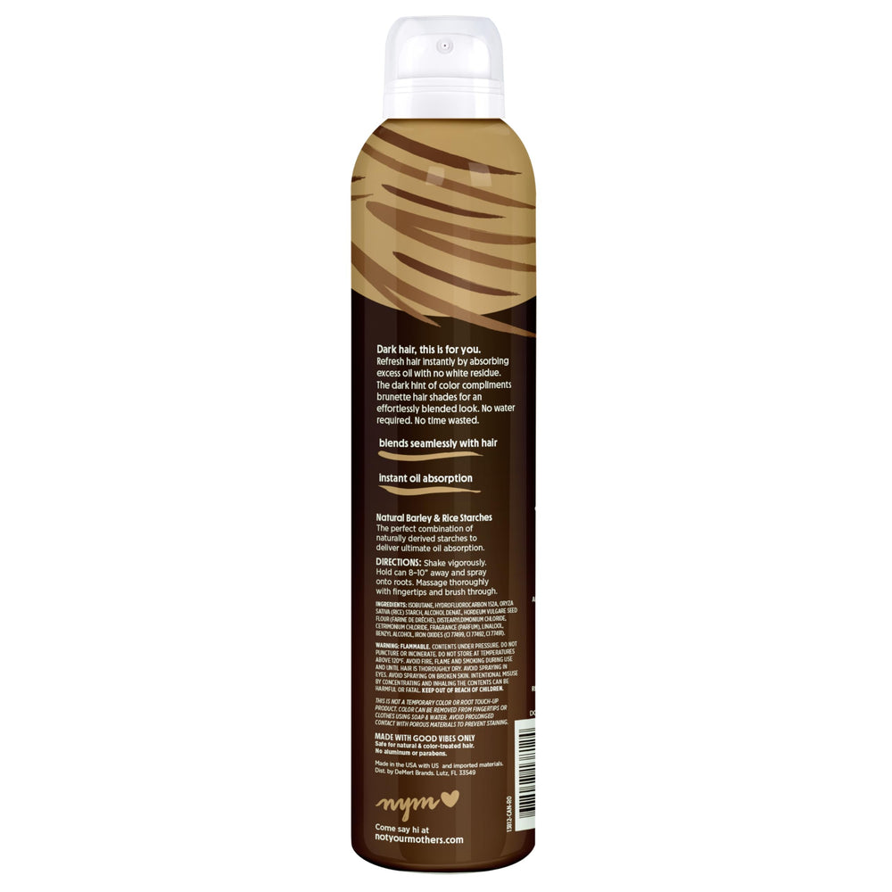 Not Your Mother's Clean Freak Dark Hair Dry Shampoo waterless spray for on-the-go styling.