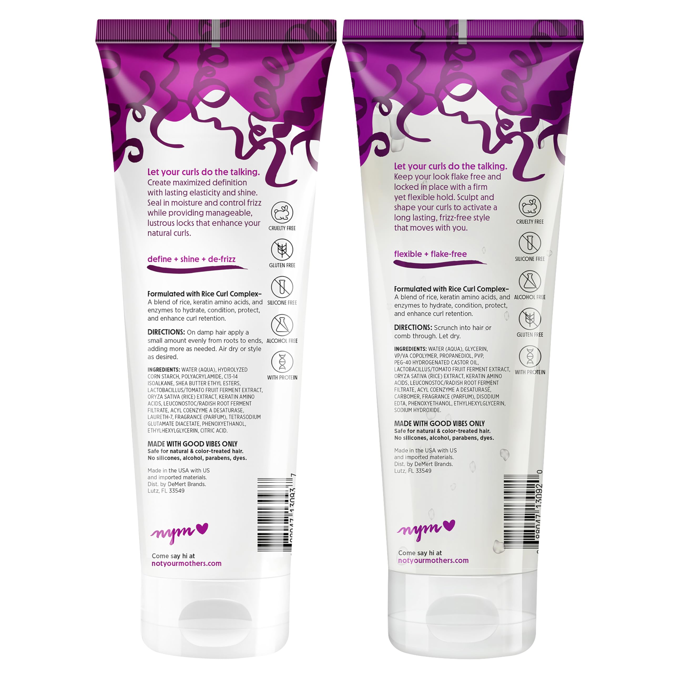 All curl types ready for styling with the duo's balanced hold.