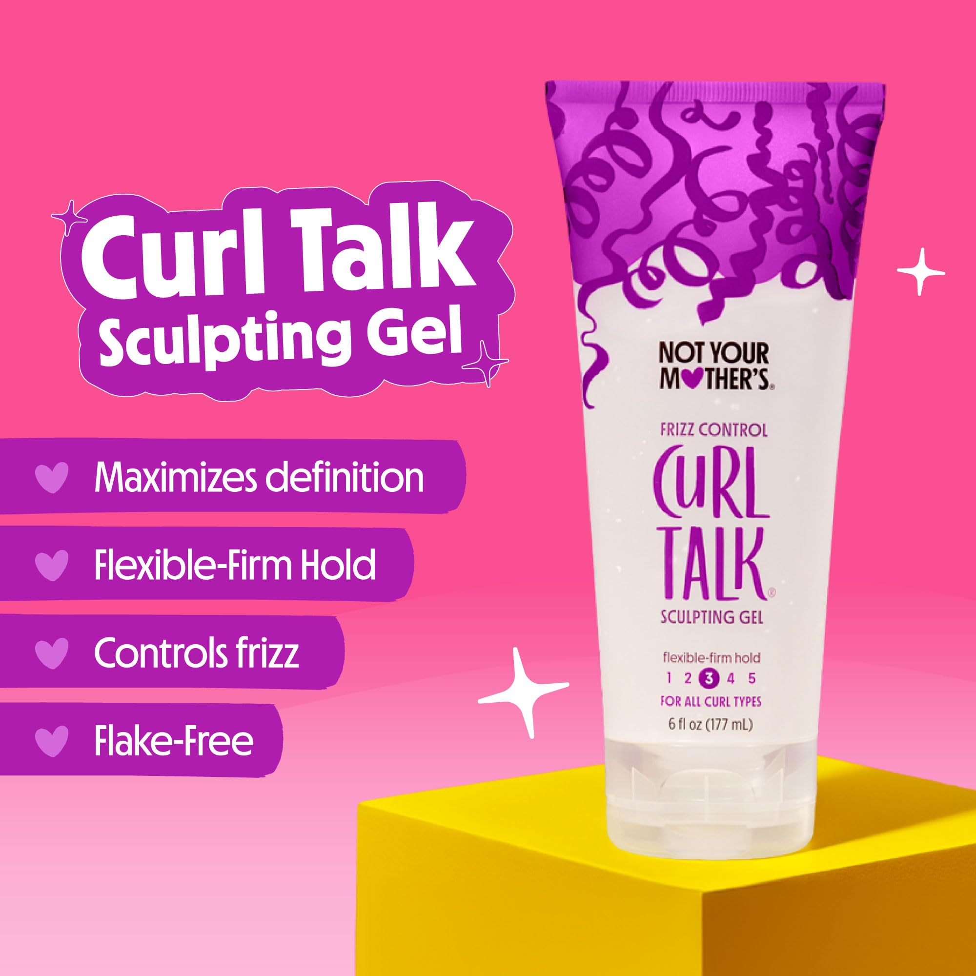 Not Your Mother's Curl Talk gel texture closeup demonstrates smooth application and frizz control.