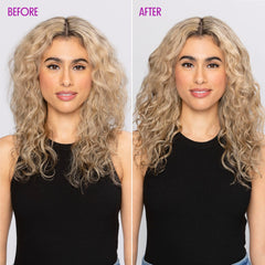 Not Your Mother's Curl Talk Rice Curl Complex infographic highlights hydration and curl retention.