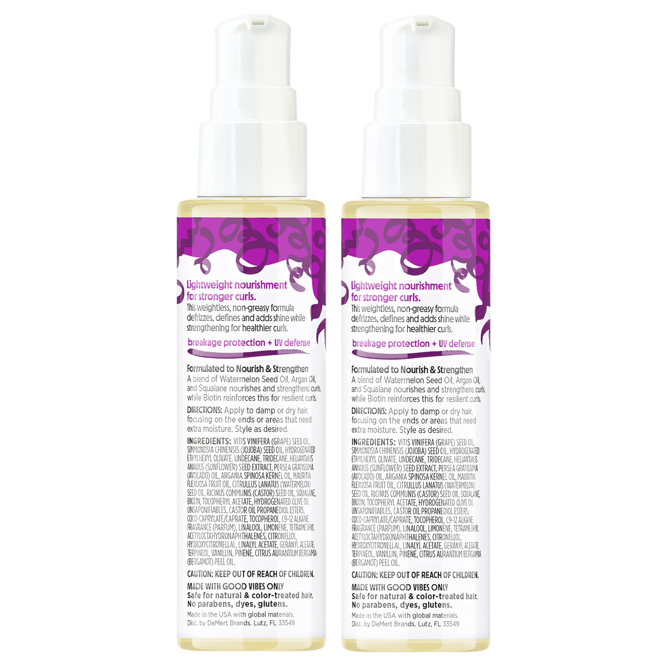 Not Your Mother's Curl Talk Strengthening Oil two-pack display for extended use.