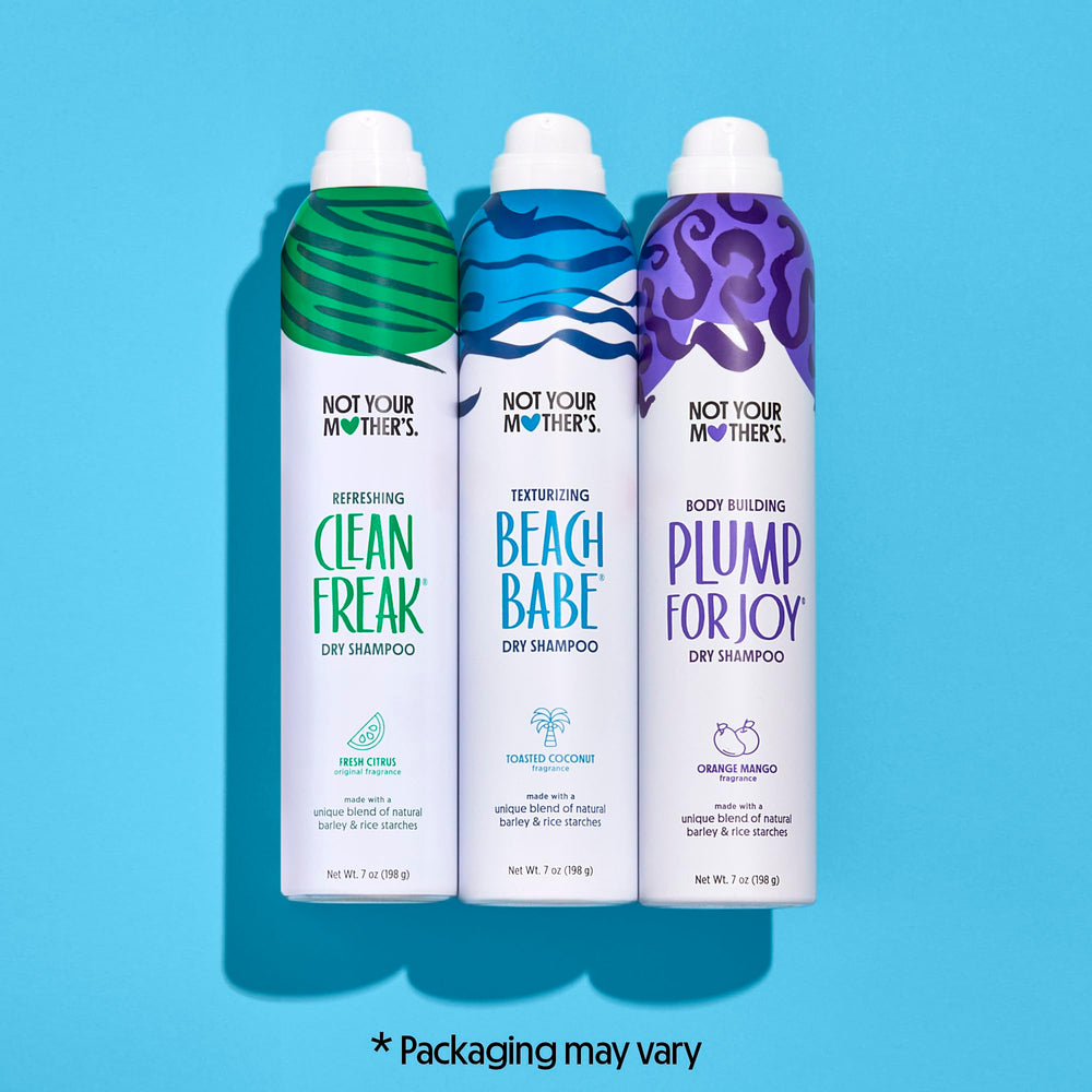 Not Your Mother's Dry Shampoo Collection flatlay showing three bottles