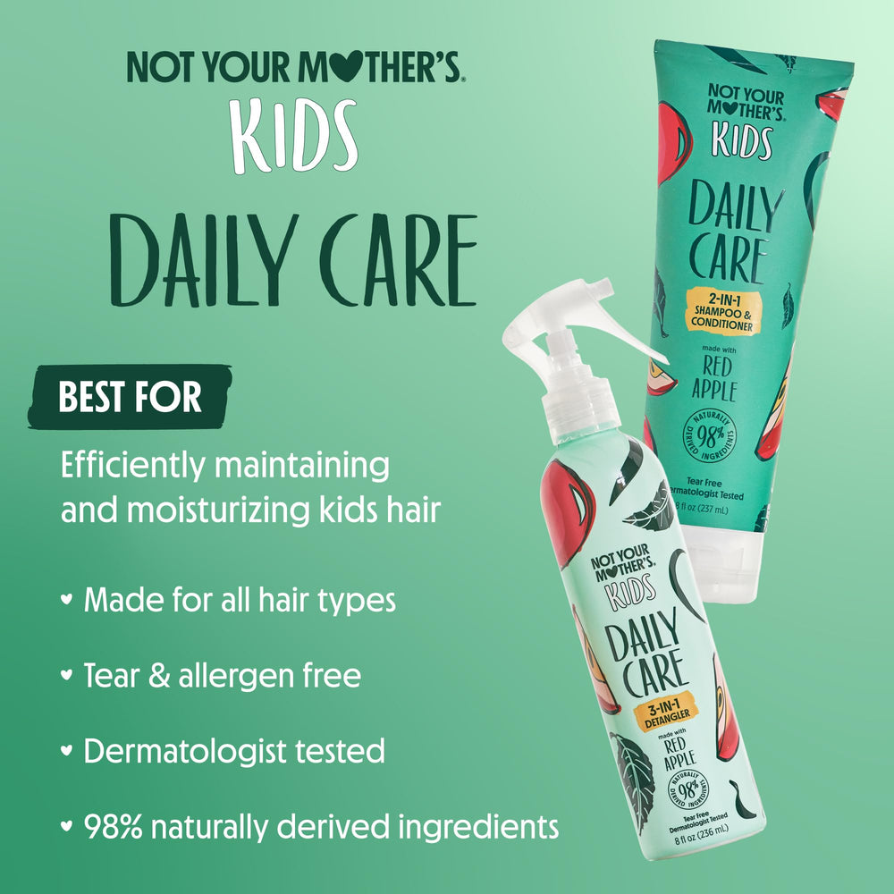 Not Your Mother's Kids Daily Care 2-in-1 shampoo label highlights natural ingredients.