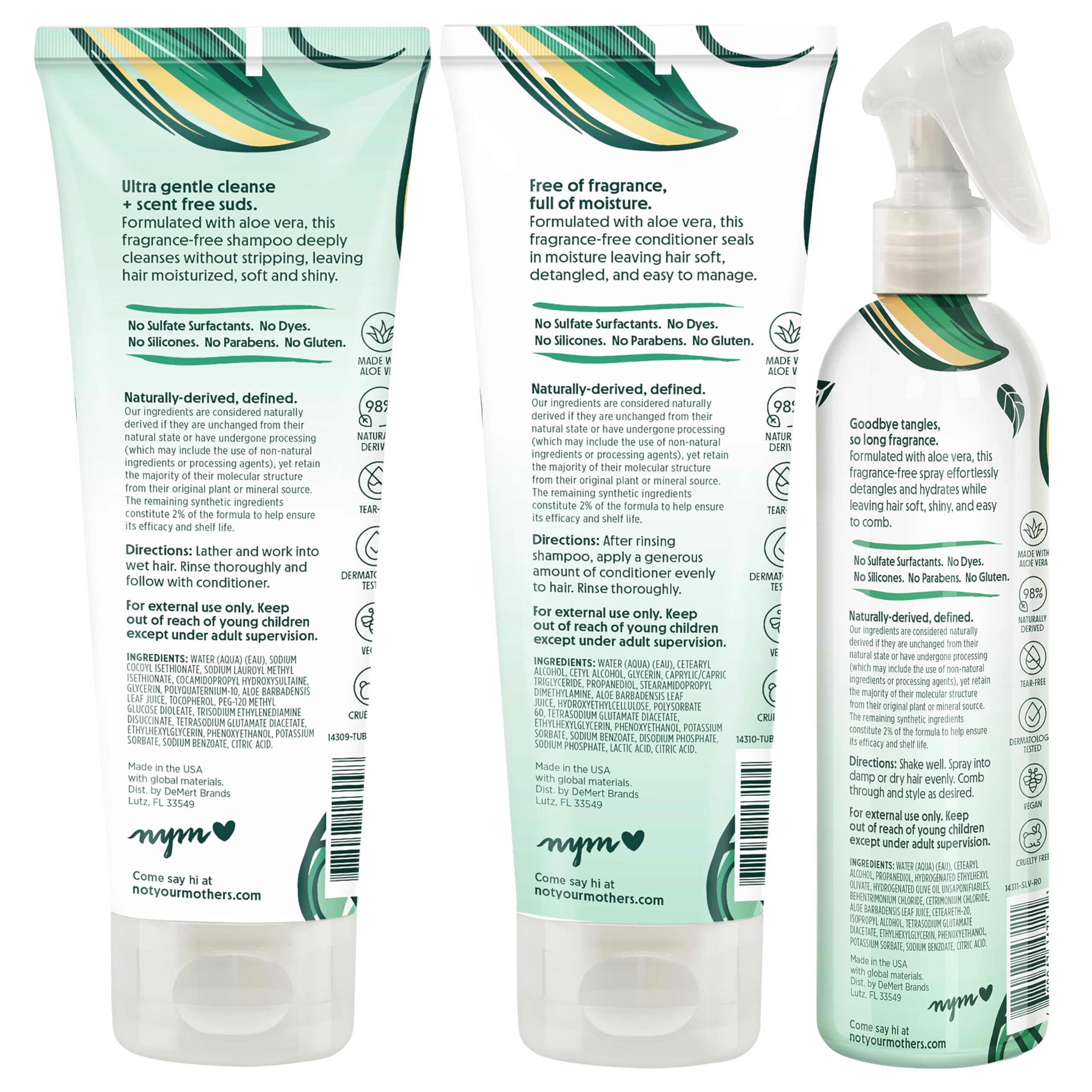 Not Your Mother's Kids daily care bundle gift-ready box conveys safe, fragrance-free family use.