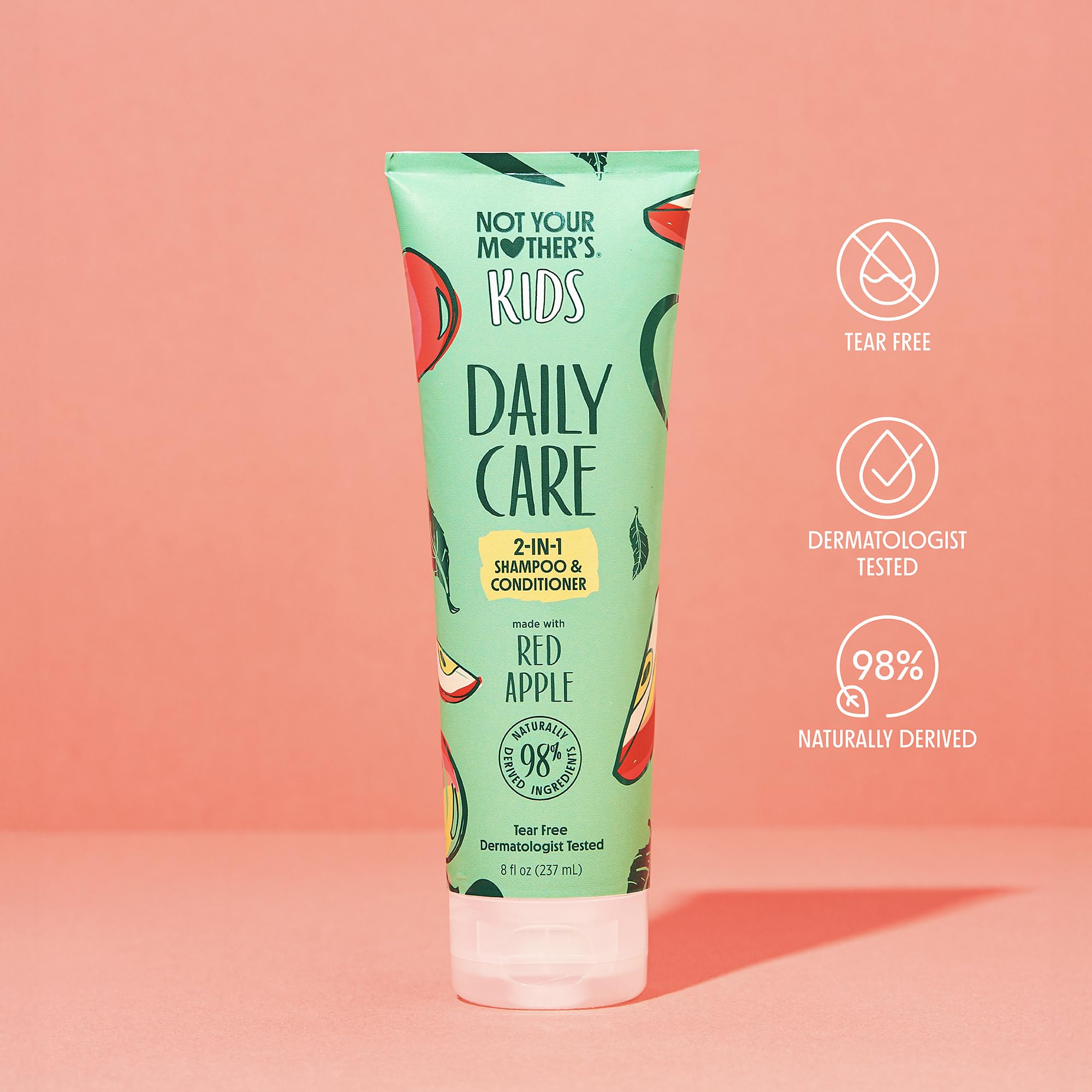 Not Your Mother's Kids Daily Care natural ingredients badge on packaging.