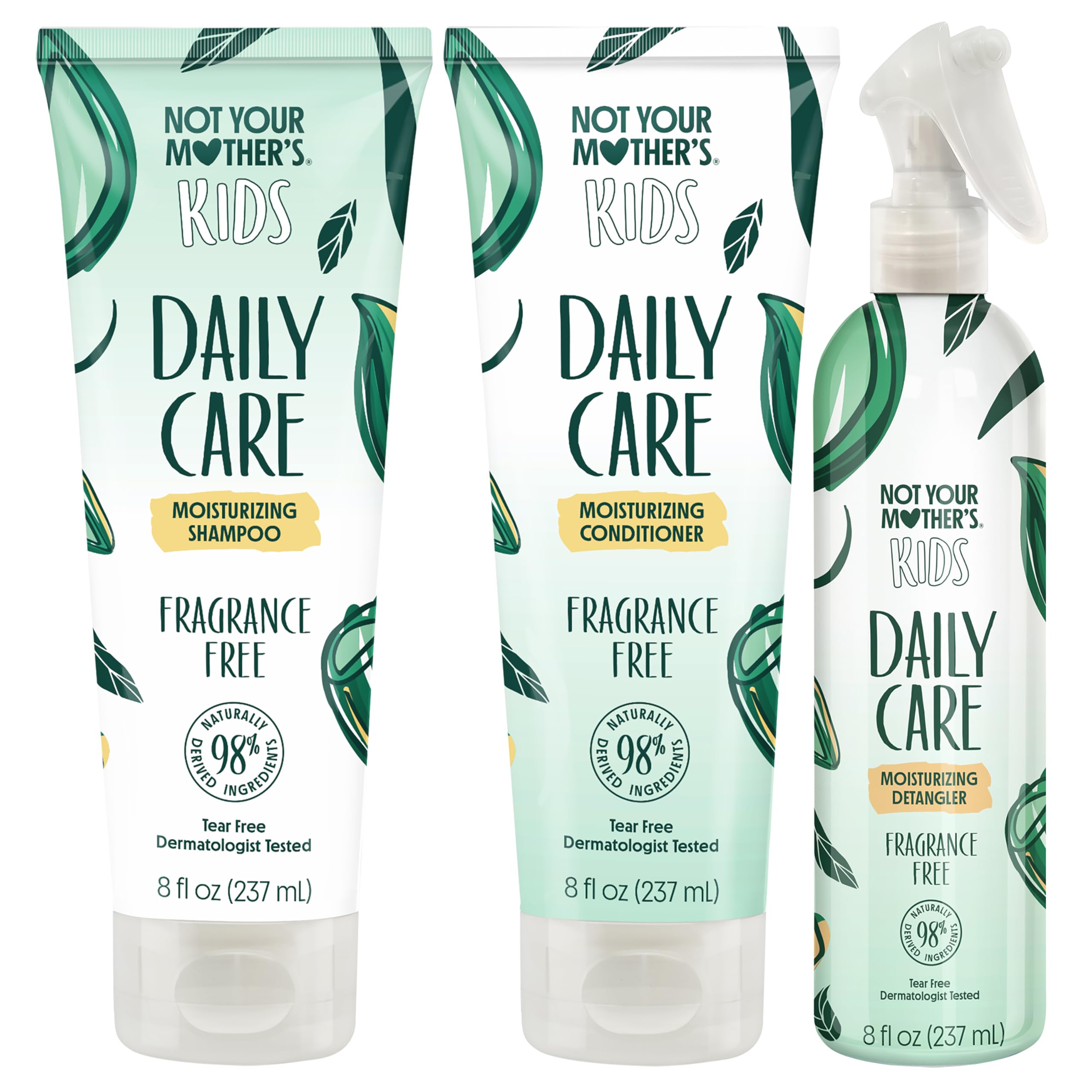 Not Your Mother's Kids fragrance-free shampoo bottle shows gentle cleansing for kids' hair.