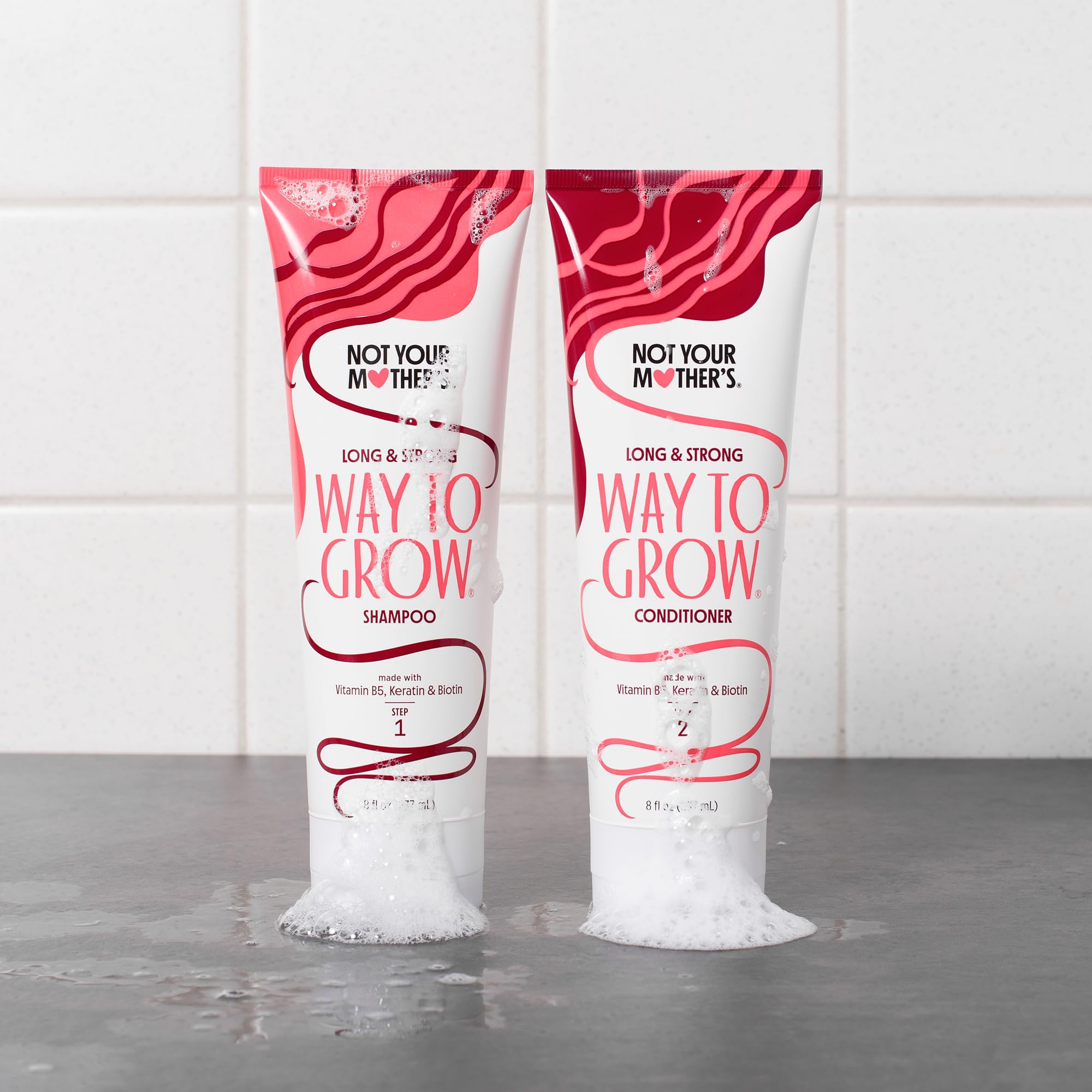 Not Your Mother's Way to Grow conditioner being applied for detangling and moisture.