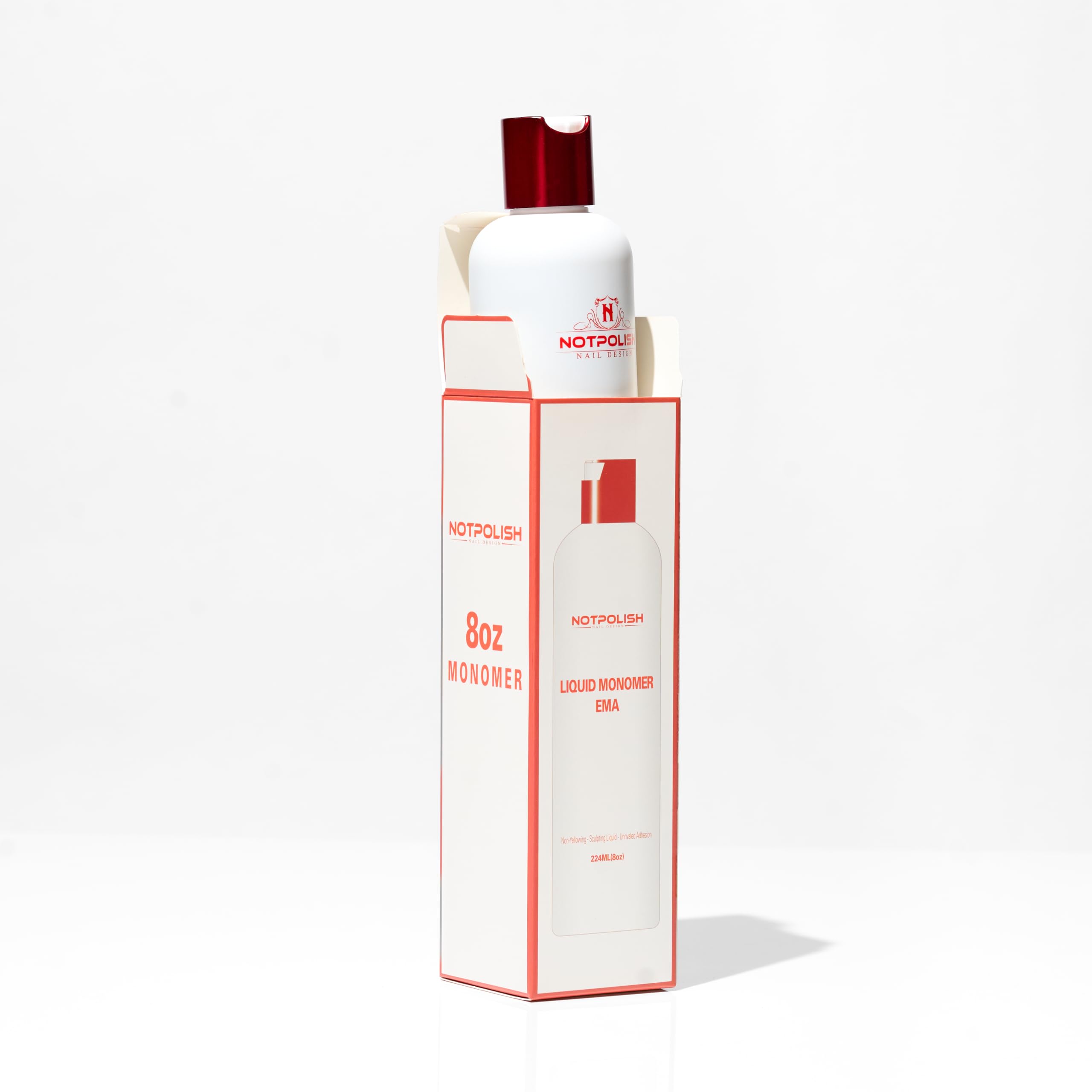 Notpolish monomer during manicure session for long-lasting enhancements