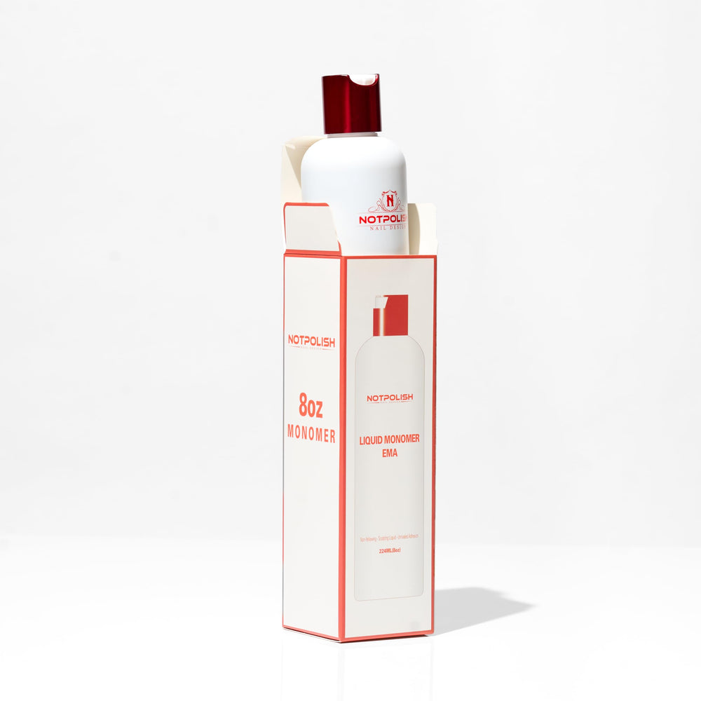 Notpolish monomer during manicure session for long-lasting enhancements