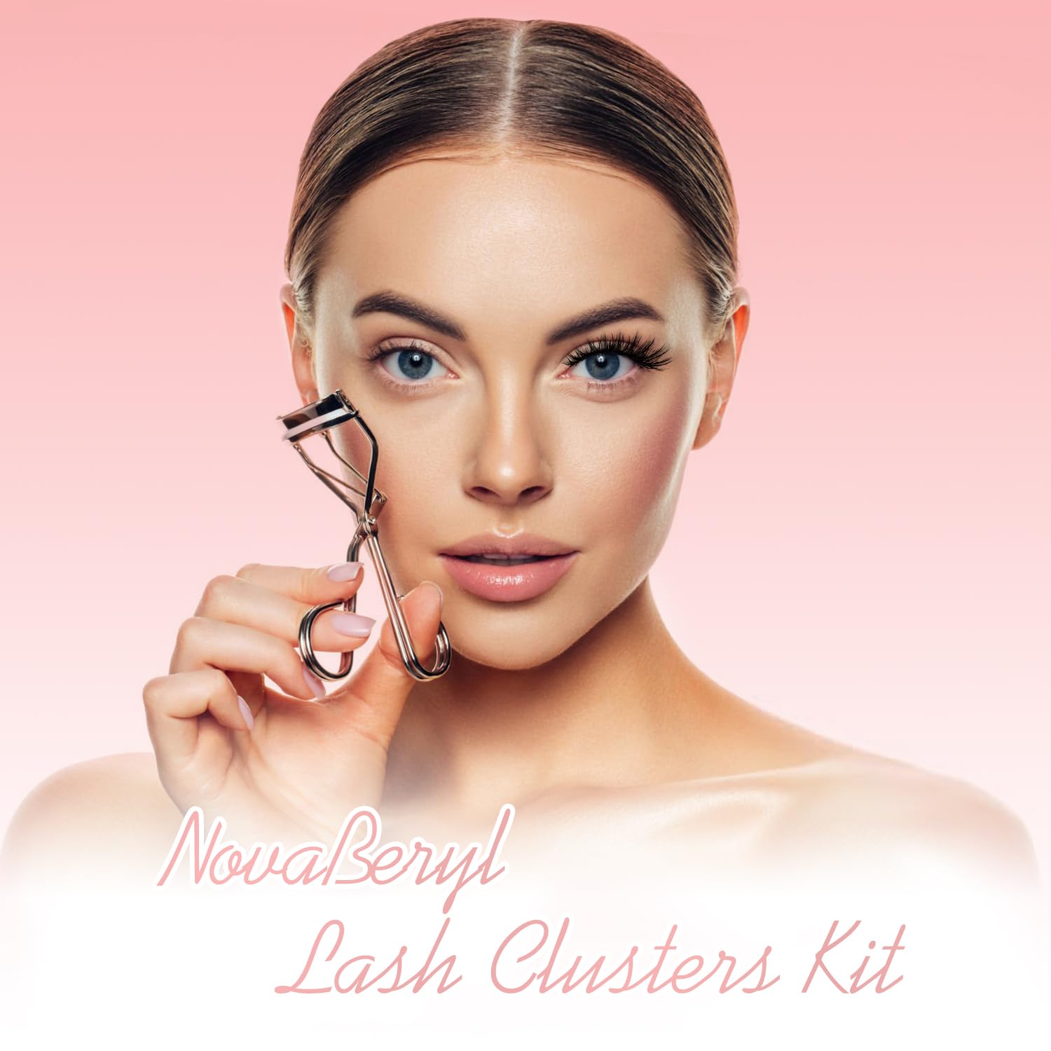 NovaBeryl lash clusters tweezers included for precise, tidy placement.