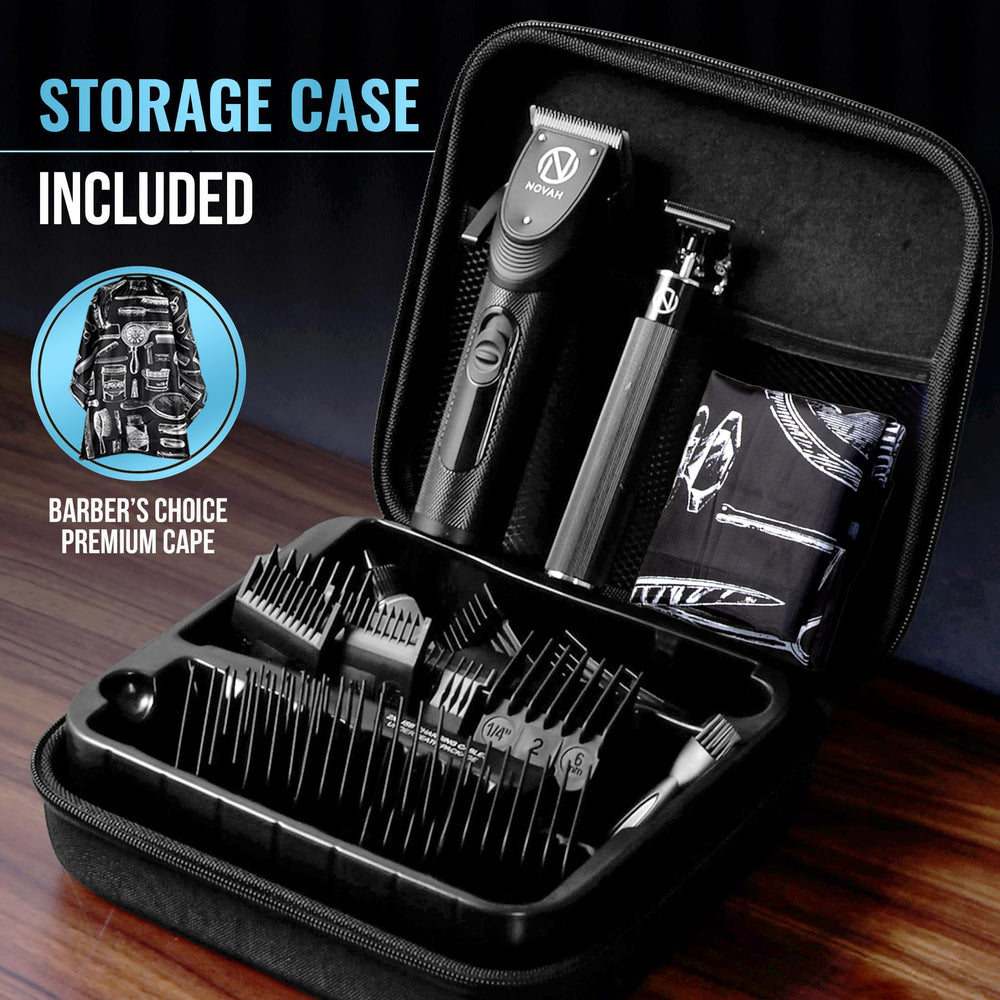 NOVAH Grooming ergonomic handle reduces wrist fatigue during long trims.