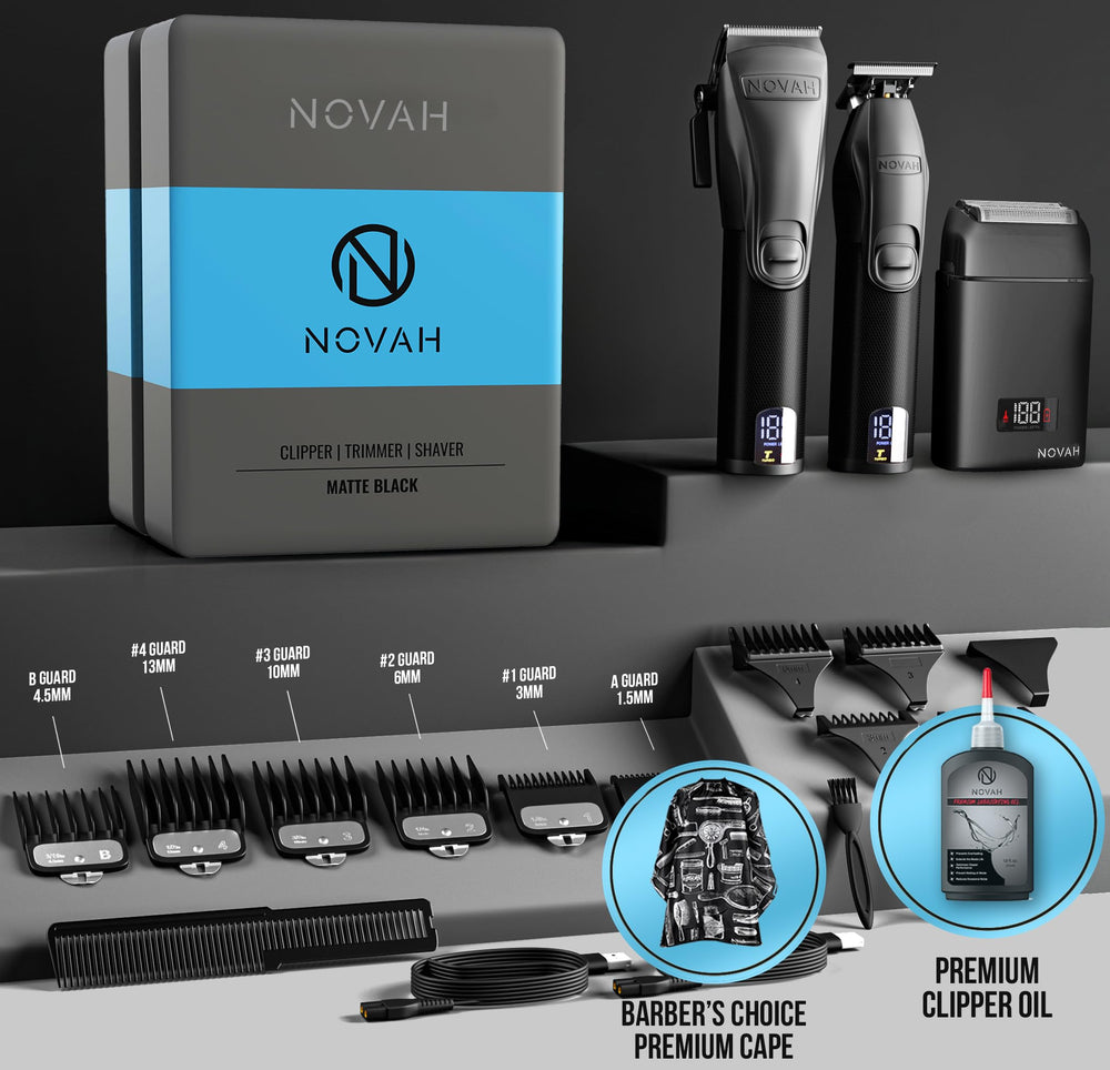 NOVAH Grooming six guard collection enhances versatility for different cuts