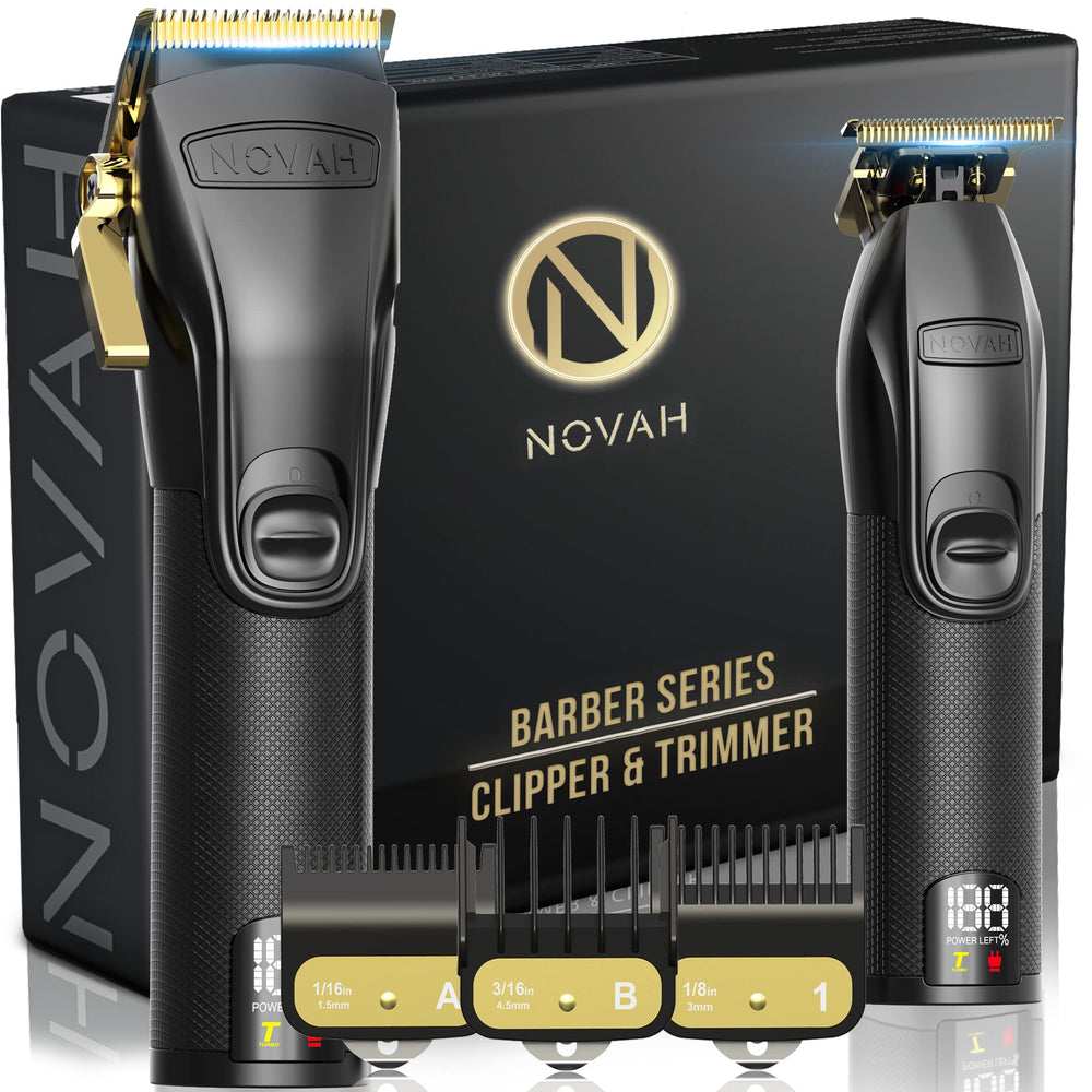 NOVAH Grooming professional clipper with a metal unibody for durable barber-grade performance.