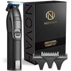 NOVAH Grooming professional hair trimmer cordless front-view for precise, clean trims.