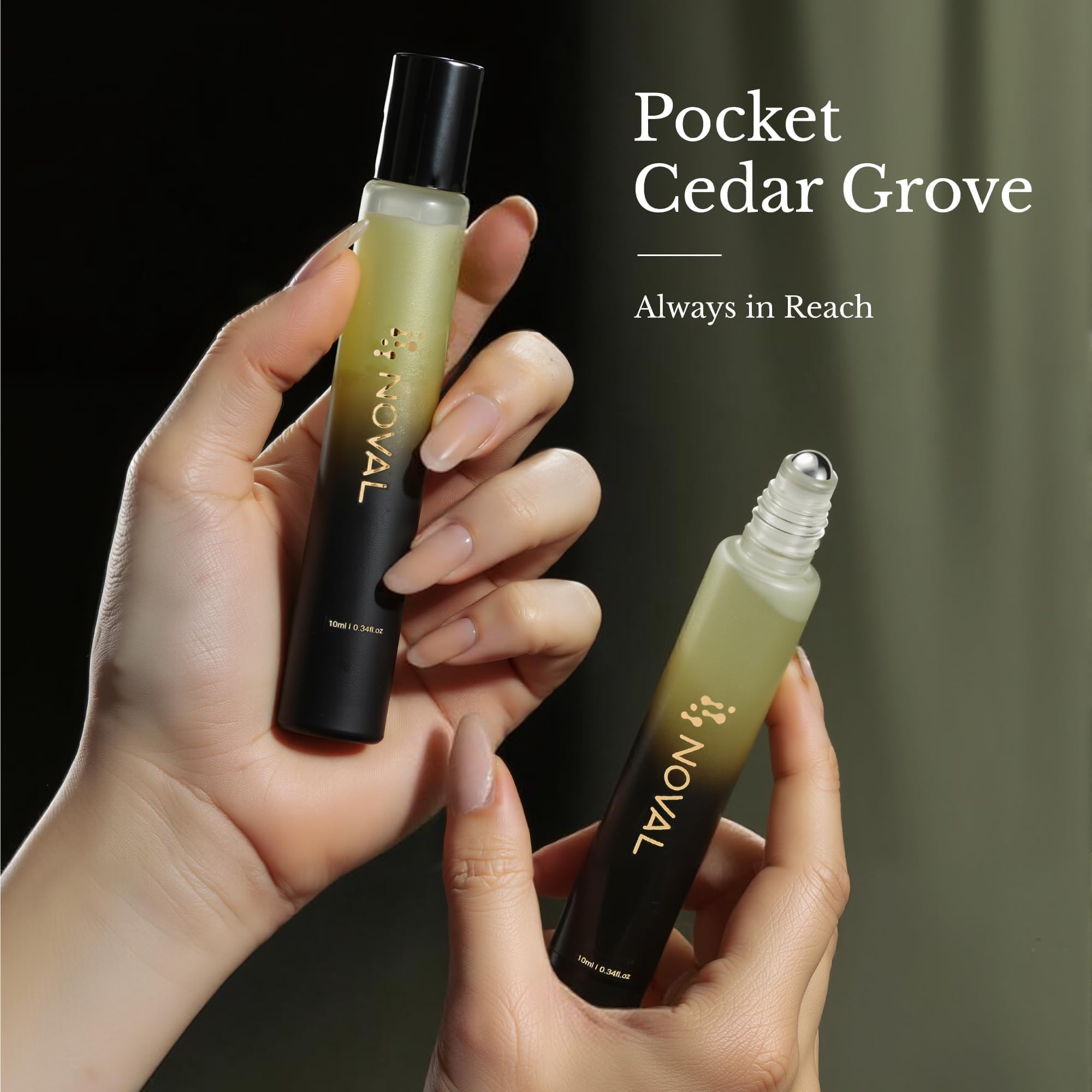 NOVAL sleek bottle design fits purse or pocket for on-the-go care