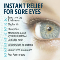 NOVEHA Eyelid Cleanser used in daily routine for eyelid refreshment.