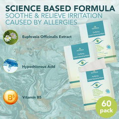 NOVEHA eyelid wipes application action demonstrating side-to-side cleansing