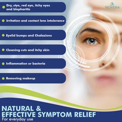 NOVEHA eyelid wipes individually wrapped for safe eye-area cleansing