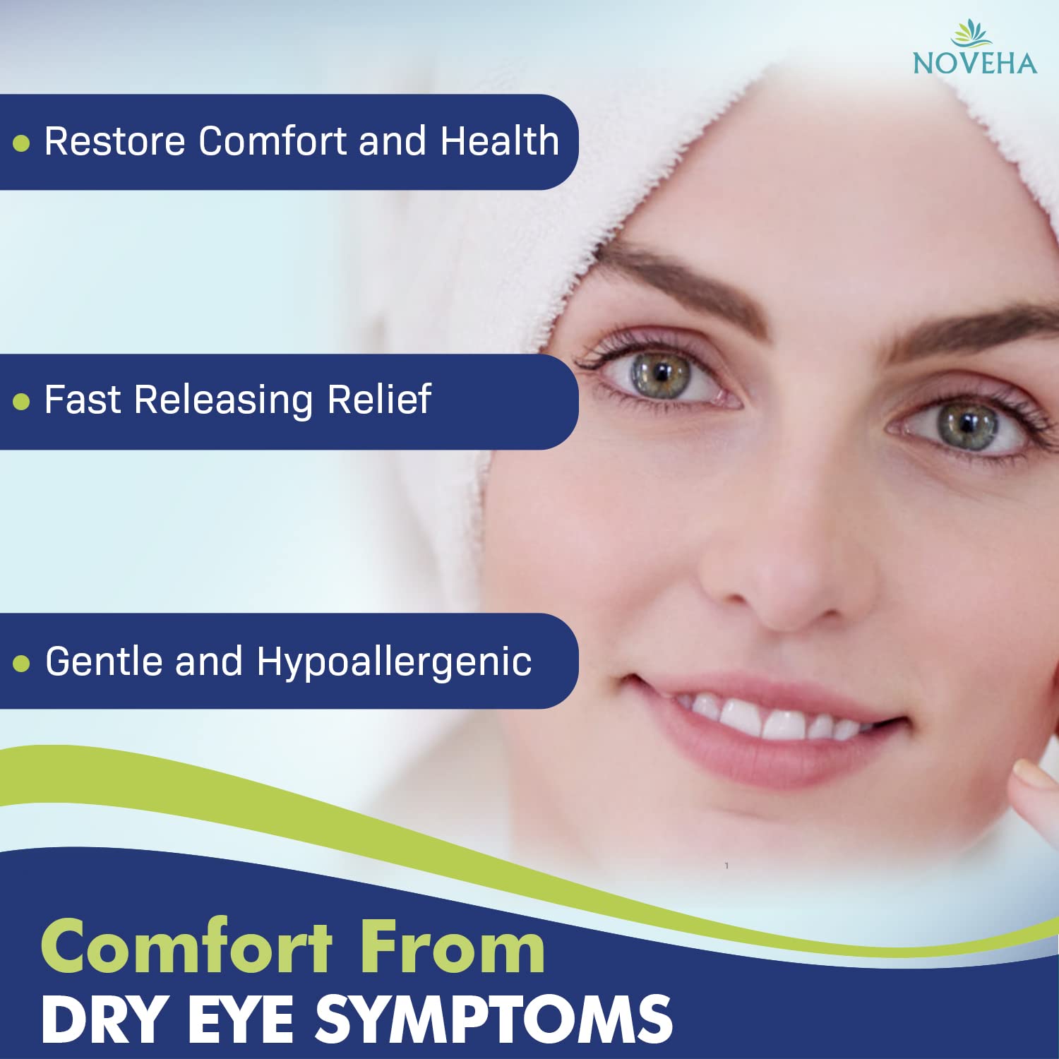 NOVEHA eyelid wipes double as a natural makeup remover.