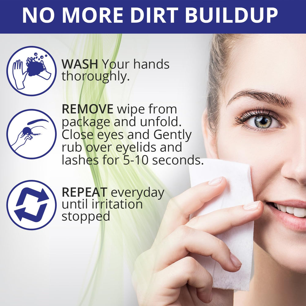 NOVEHA Eyelid Wipes on-the-go usage for easy daily application