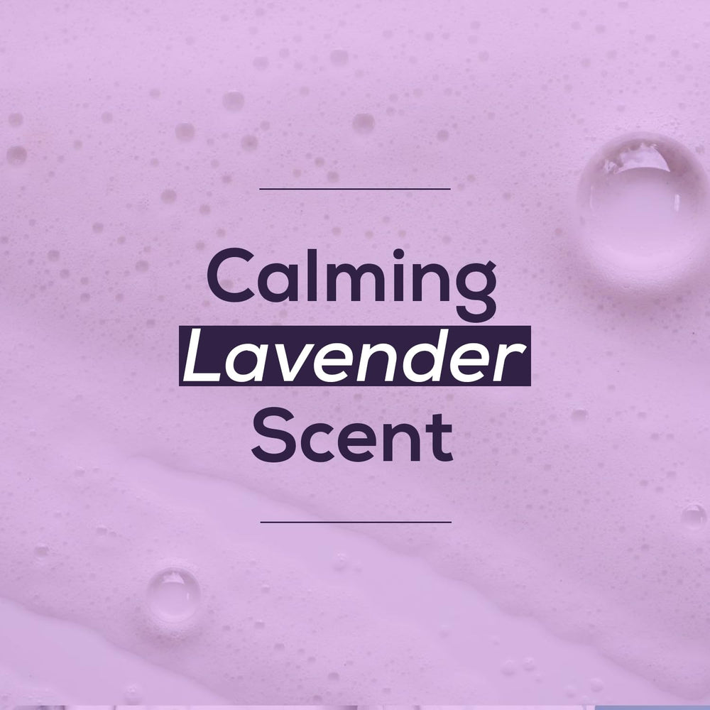 NOVEHA Lavender scent visualization suggesting a calming nightly eye care routine.