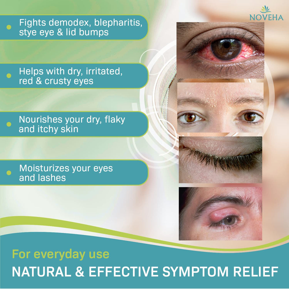 NOVEHA organic ingredients close-up emphasizing aloe vera and green tea for nourishing care.