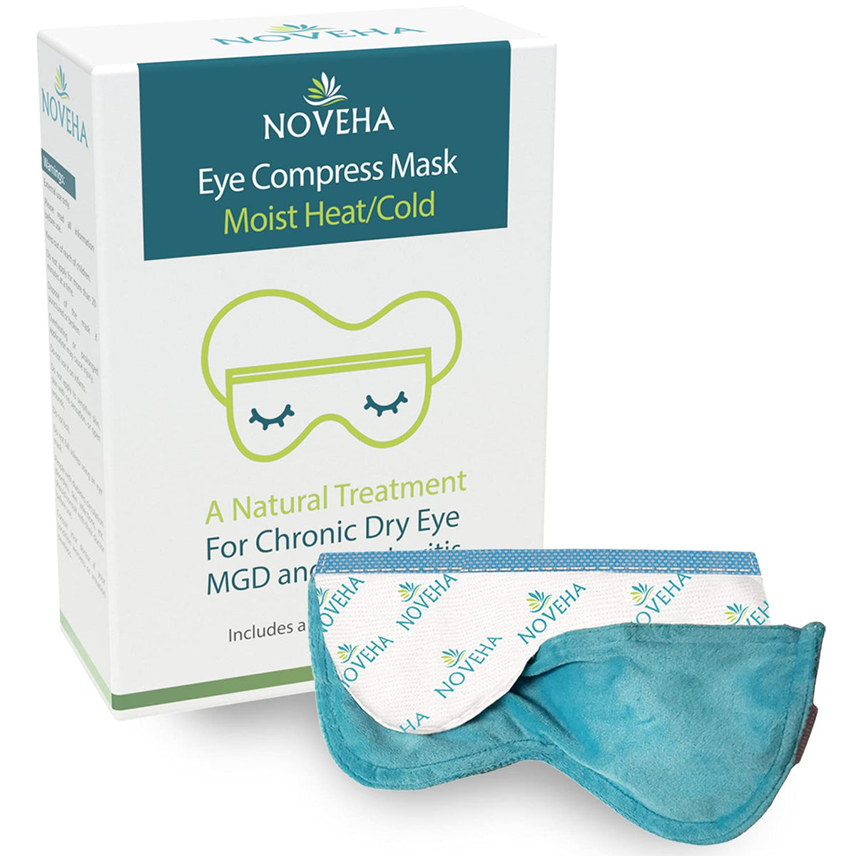 NOVEHA Ultra Warm Compress Eye Mask microwave steps for quick soothing warmth