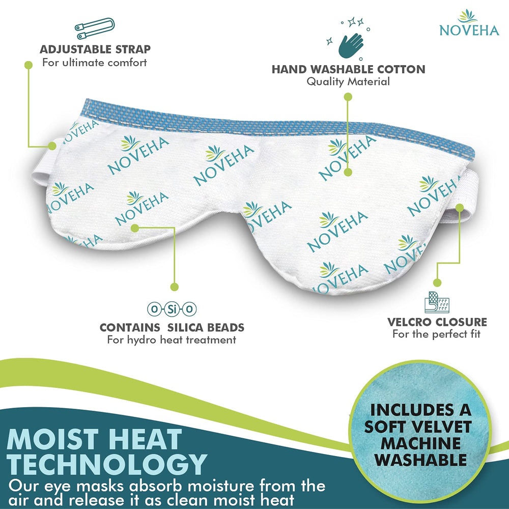 NOVEHA Ultra Warm Compress Eye Mask moist-heat technology for eye comfort