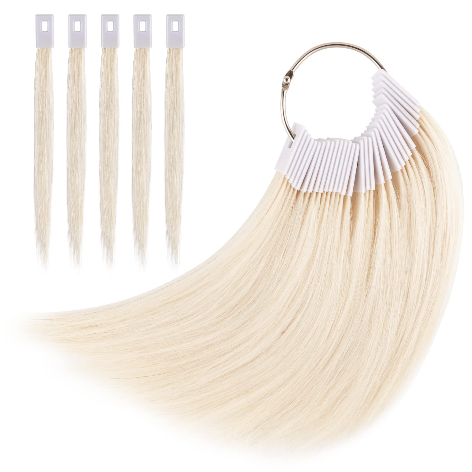 Noverlife 30pcs hair swatches in lightest blonde pack ideal for quick color testing.