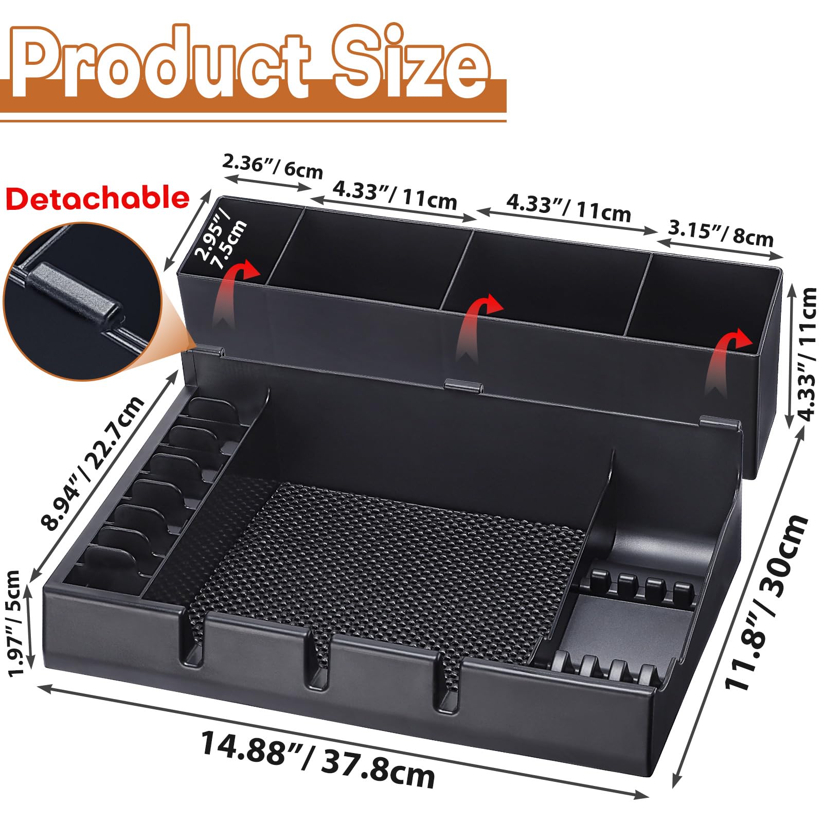Noverlife tools organizer compartments show separate spaces for clippers and brushes