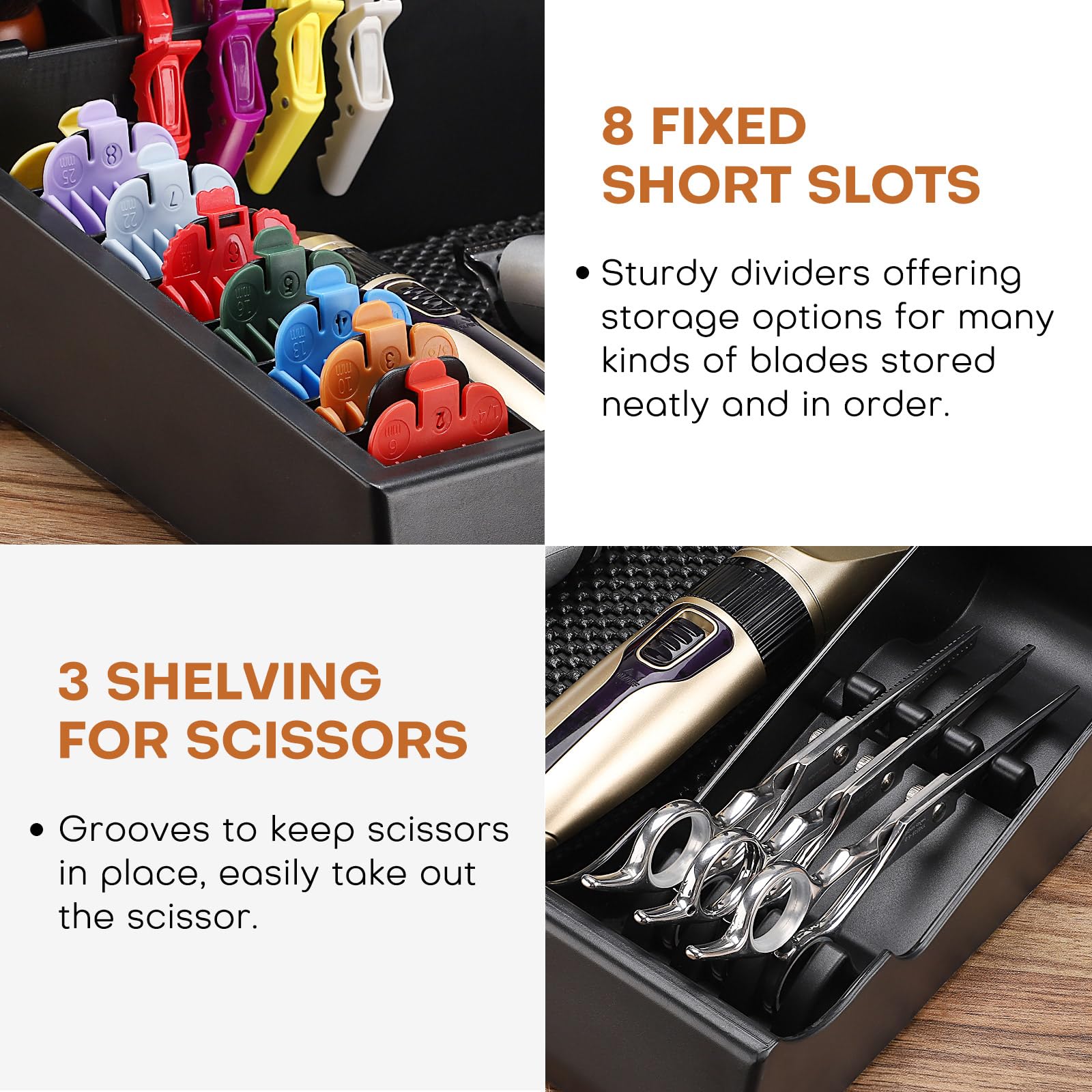 Noverlife barber tray detachable back compartment demonstrates extra storage flexibility