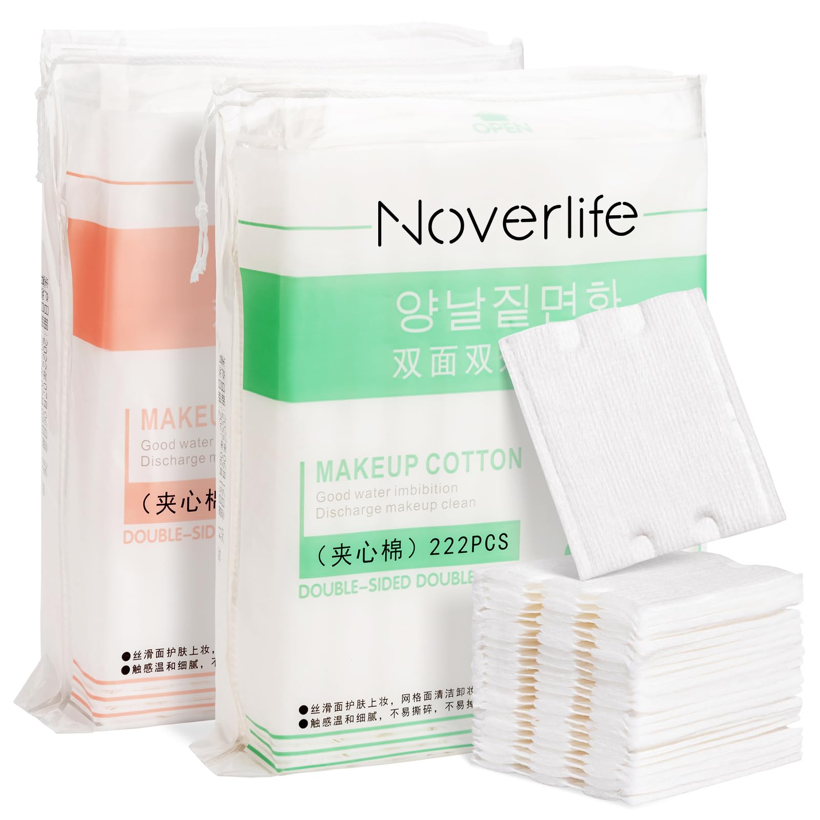 Noverlife bulk value pack of cotton pads designed for months of use