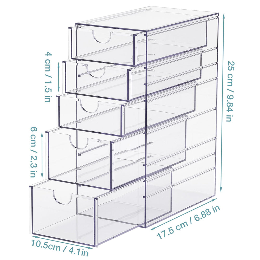 Noverlife Clear Containers durable plastic with see-through design helps locate items quickly