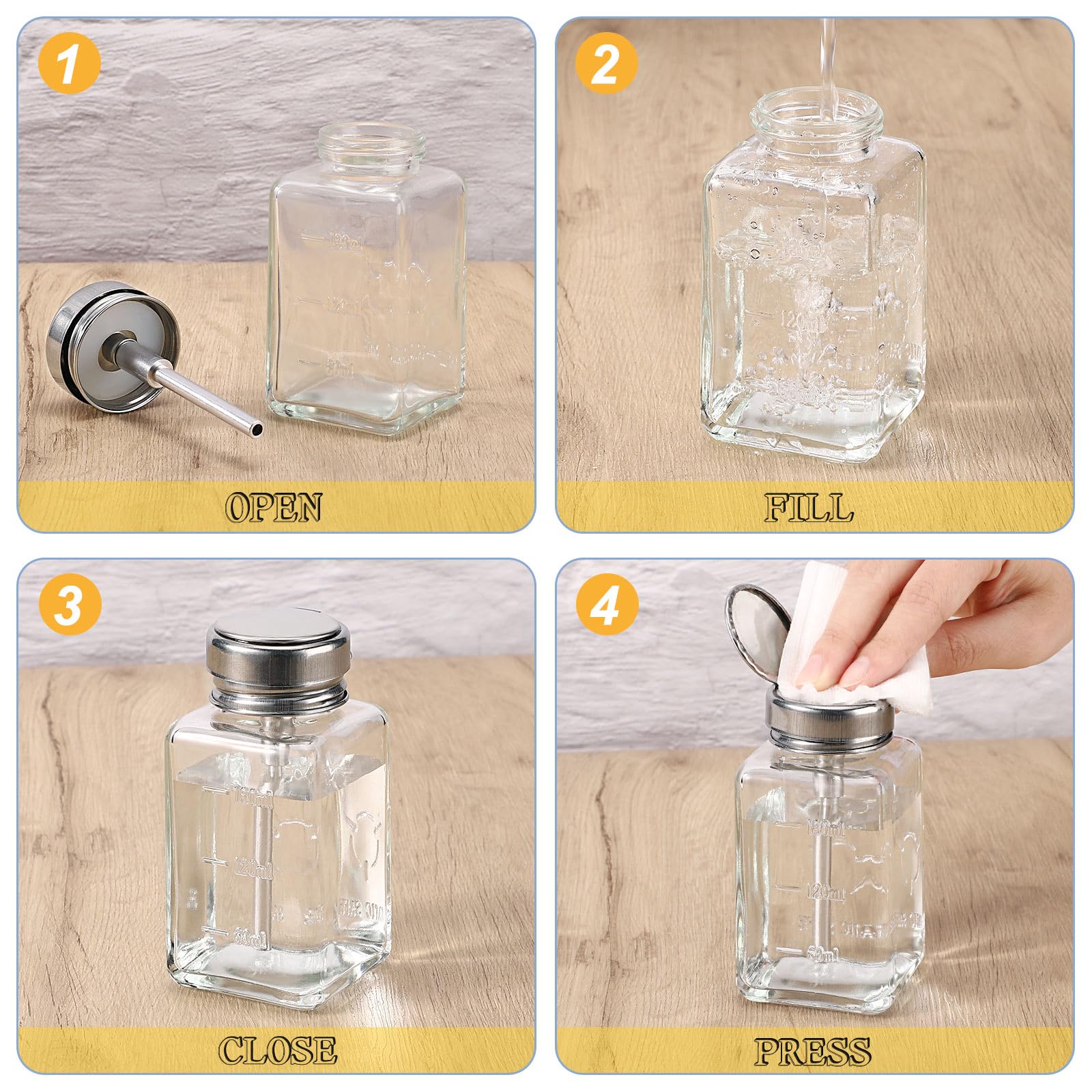 Noverlife transparent bottle makes contents visible during sessions