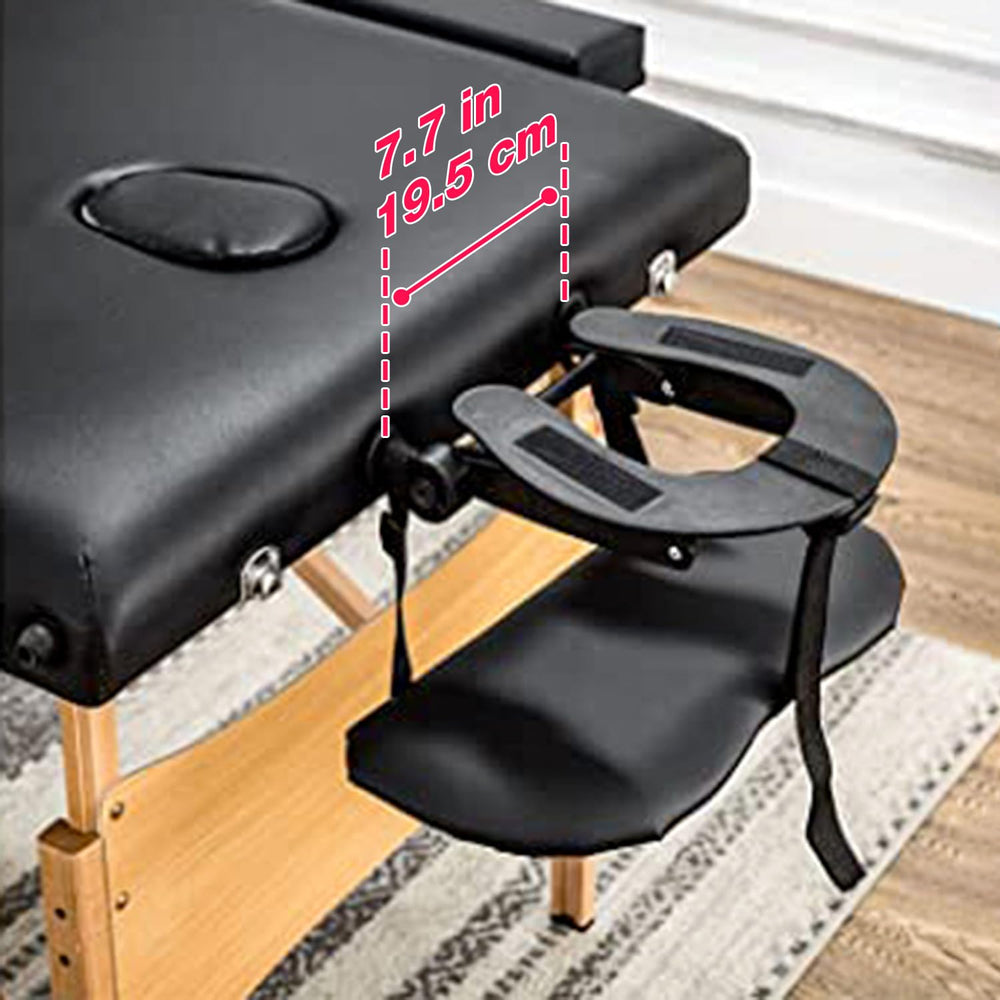 Noverlife face cradle adjustable headrest demonstrates distance control for client comfort.