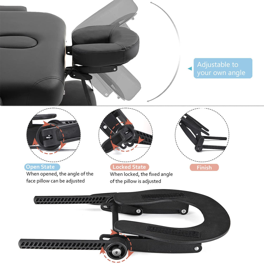 Noverlife face cradle aluminum frame for durable spa use.