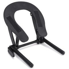 Noverlife face cradle front view with adjustable aluminum headrest for comfortable sessions.