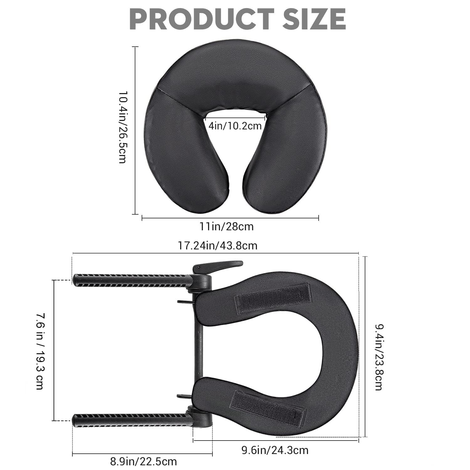 Noverlife face-down cushion included for stable prone massage positions.