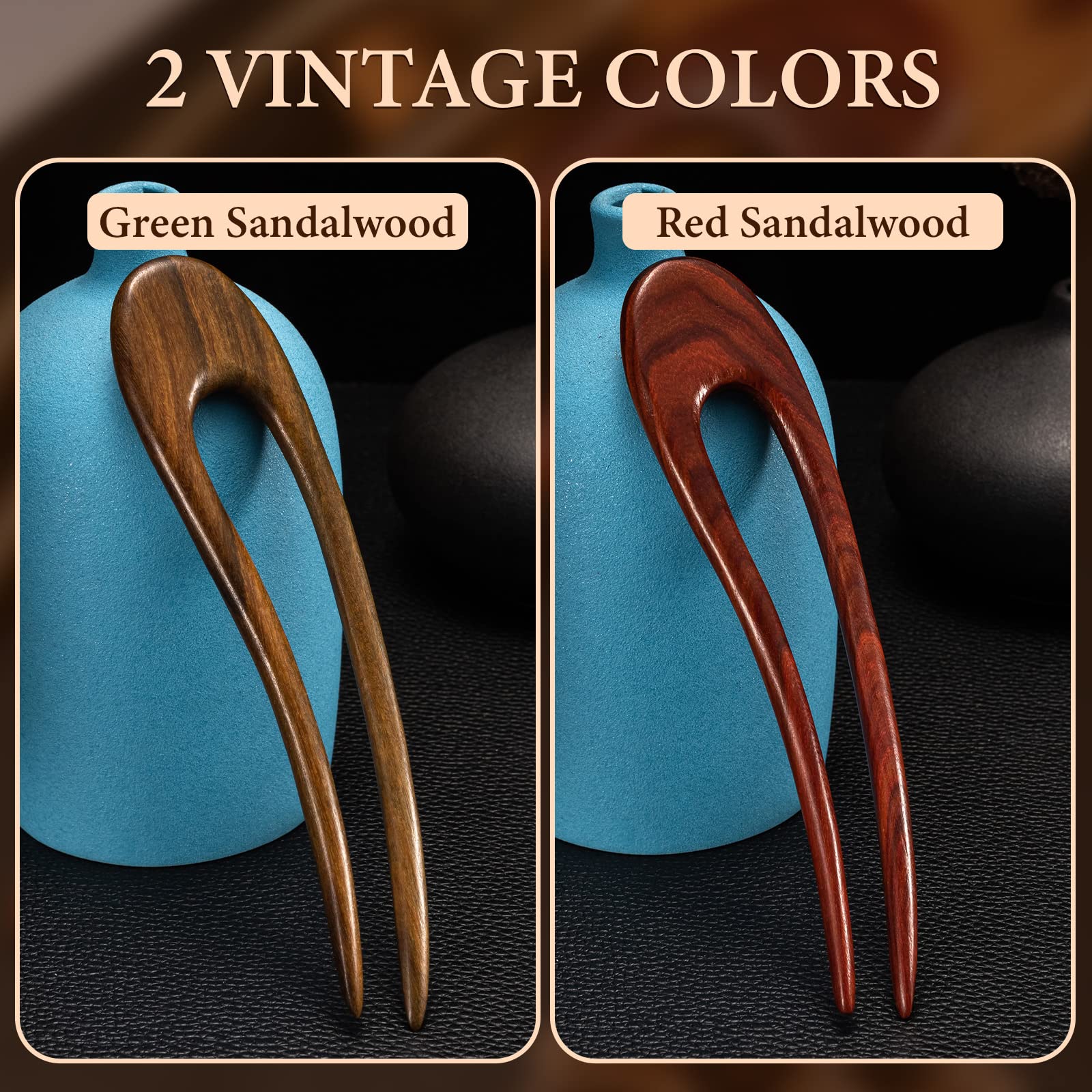 Noverlife hand-carved ebony sandalwood hair stick delivers durable hold for updos.
