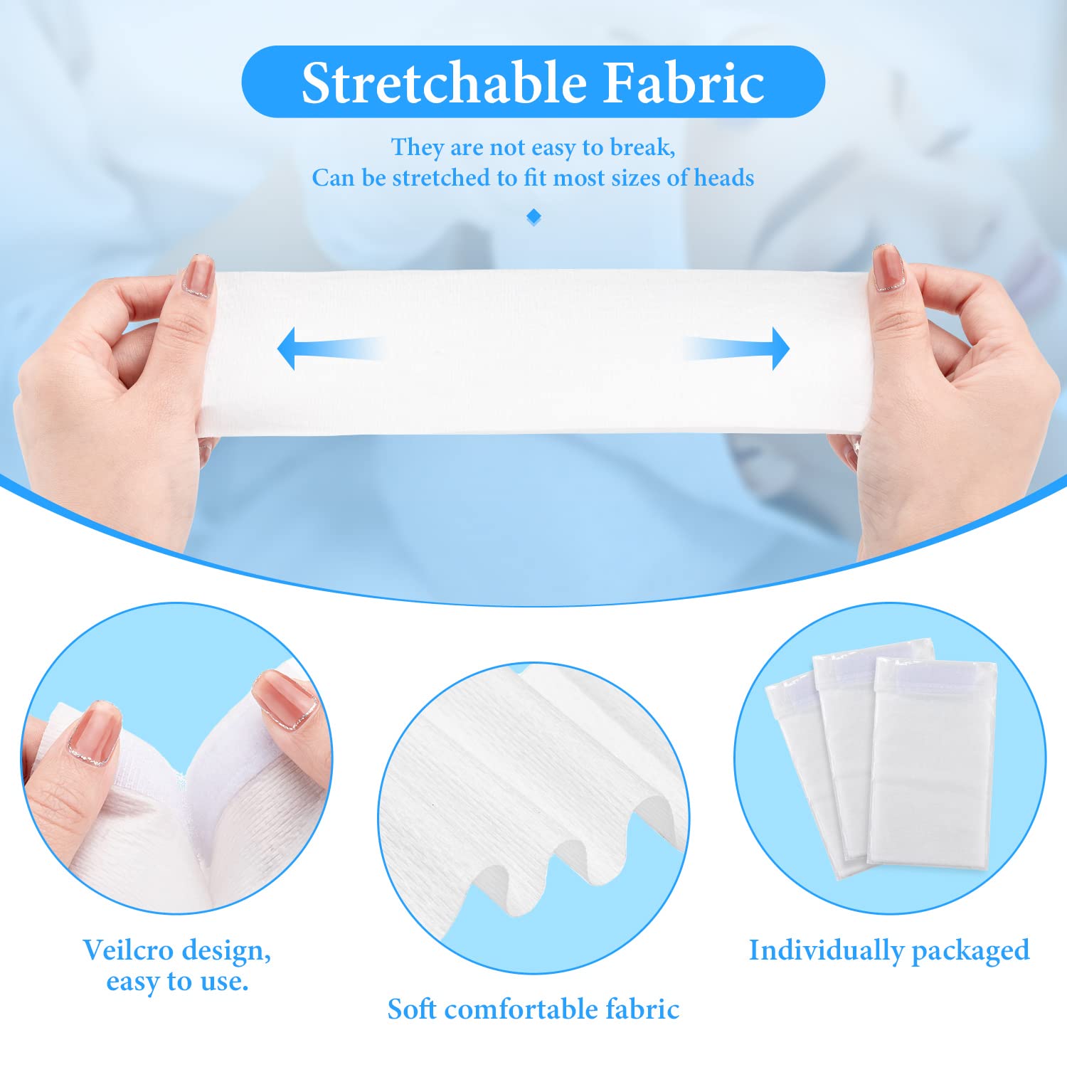 Noverlife headband adjustable magic tape demonstrates secure fit.