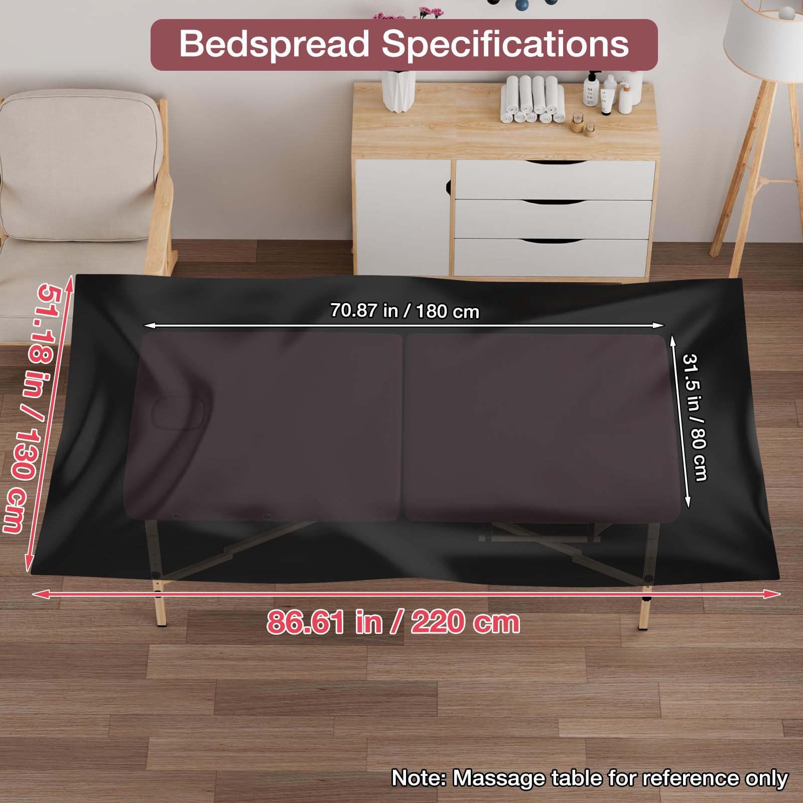 Noverlife multiuse esthetic wax room mat for various treatments.