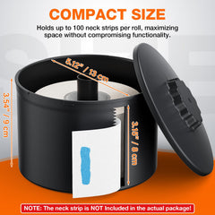 Noverlife neck strip dispenser capacity view notes 100 strips per roll