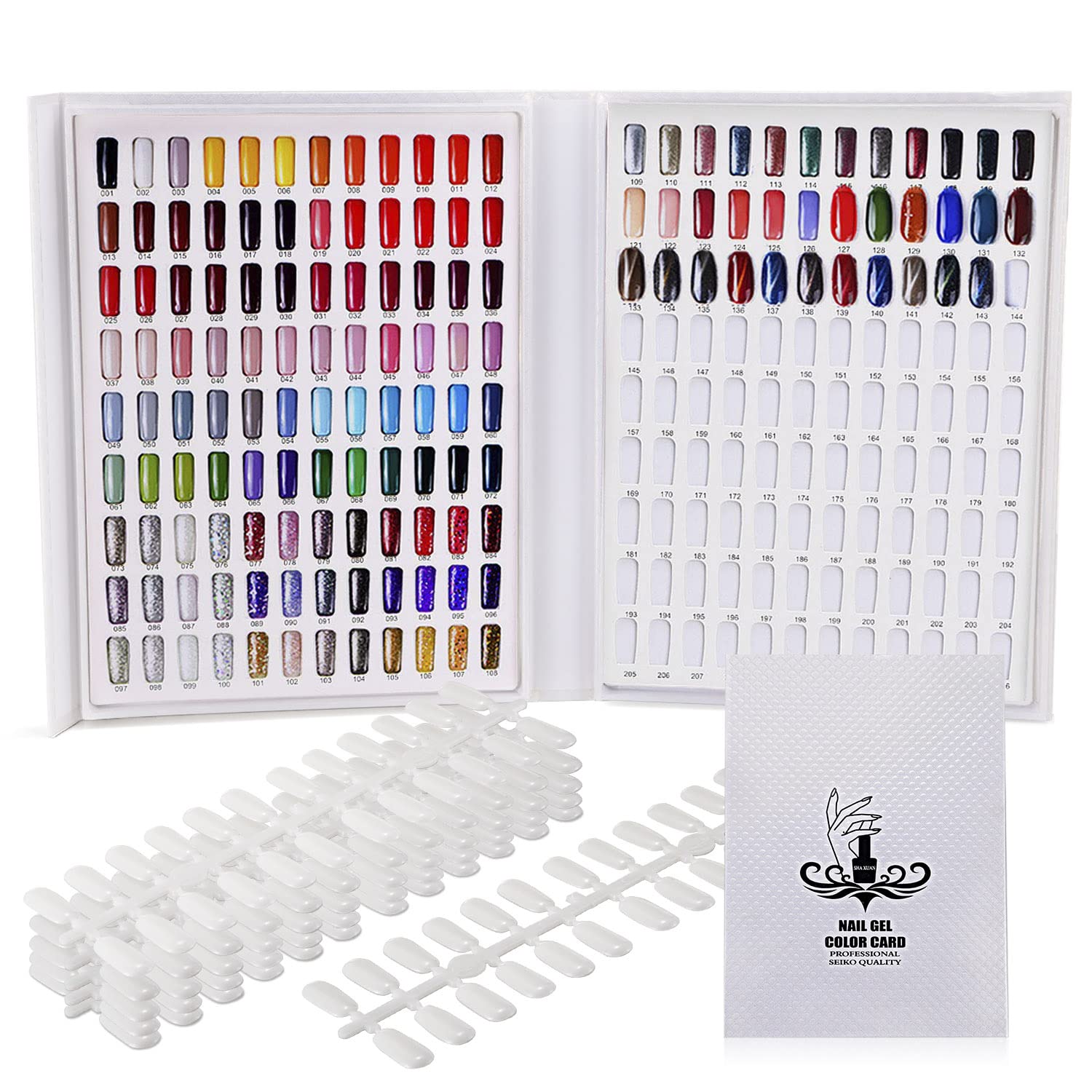 Noverlife Professional 216 Nail Colors Chart front cover with organized swatches for quick selection.