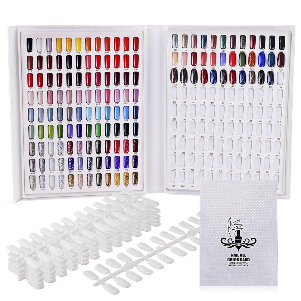 Noverlife Professional 216 Nail Colors Chart front cover with organized swatches for quick selection.