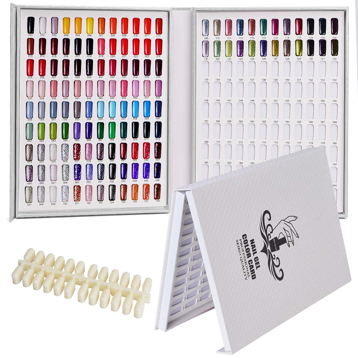Noverlife Professional 216 Nail Colors Chart portable book for on-the-go demos.