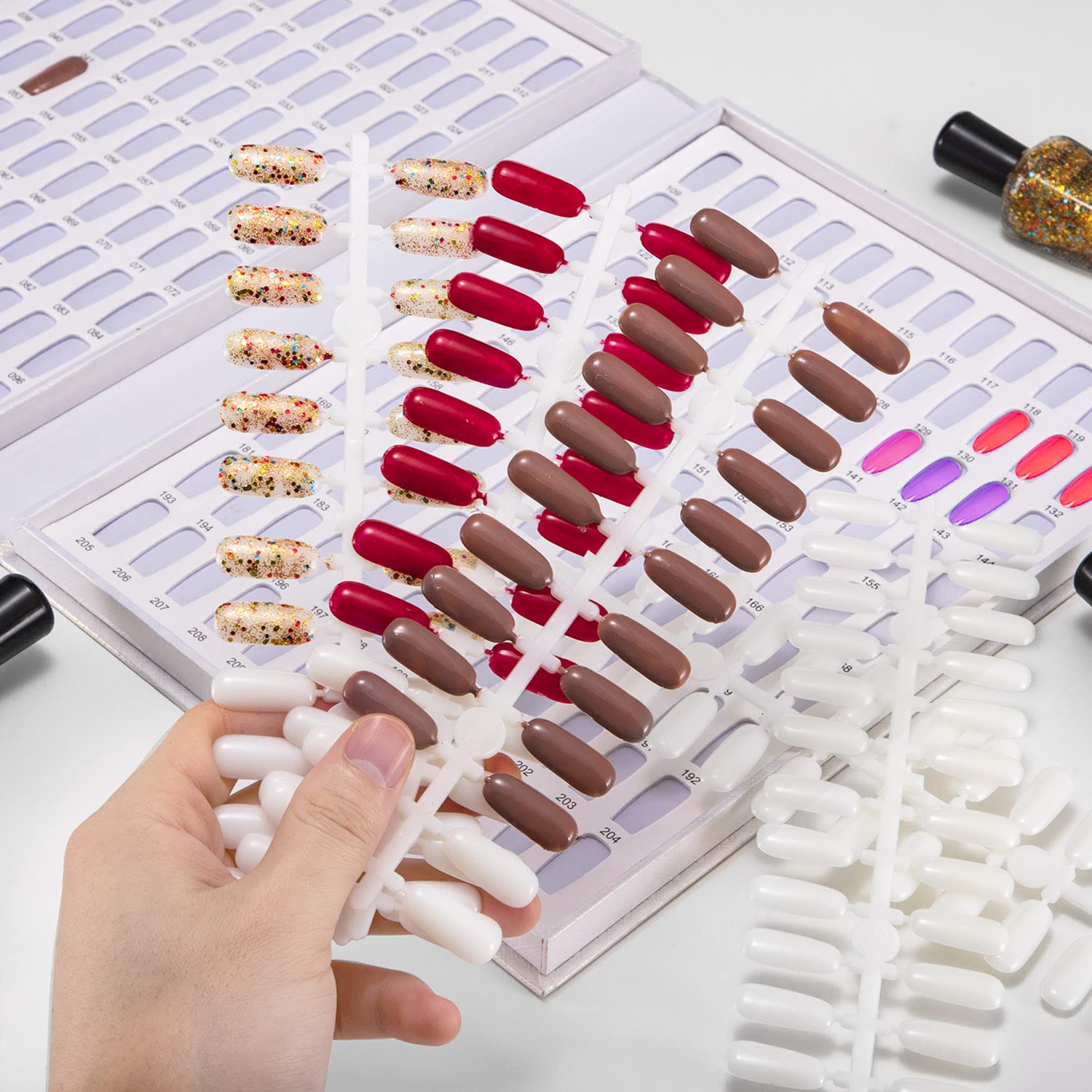 Noverlife Professional 216 Nail Tips 240-flat-back for easy mounting.