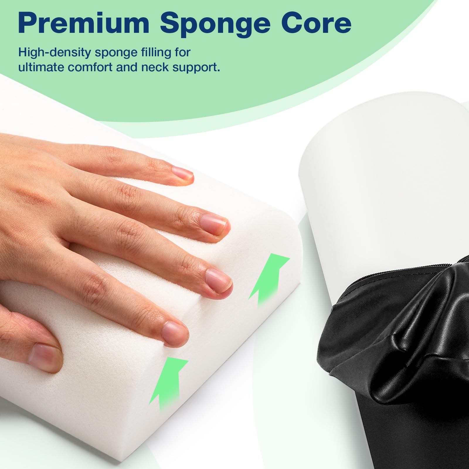 Noverlife PU leather bolster cover offers smooth, durable, easy-clean surface.