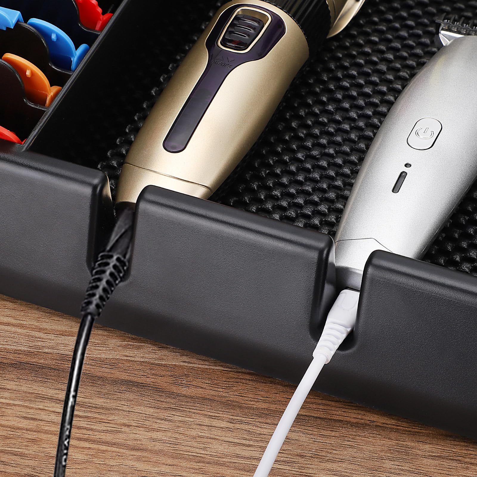 Noverlife storage case in workspace illustrates clutter-free workstation