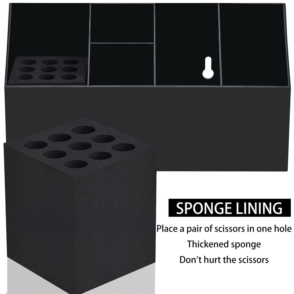 Noverlife storage compartments with tools demonstrates organized salon essentials in one box.